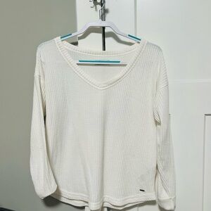 Hollister White Knit Sweater